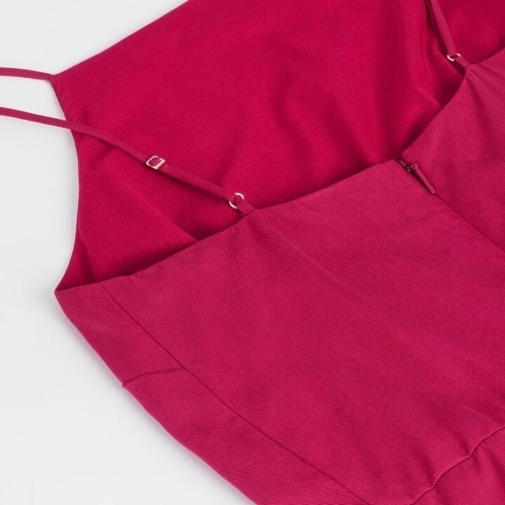 NWT‎ TED BAKER Sleeveless Square Neck Wide Leg Ankle Crop Cinch Waist Jumpsuit 4 - Picture 16 of 16